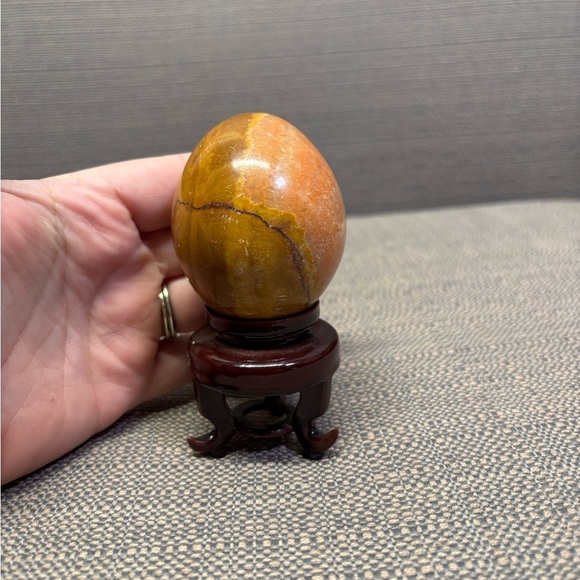 Orange Crystal Gemstone Egg Decoration - Picture 1 of 3